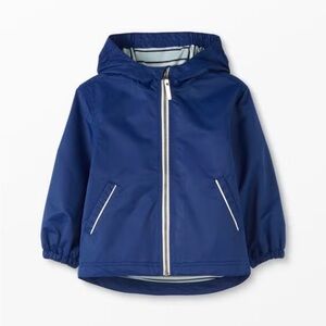 Hanna Andersson Navy Blue Wind At Your Back Anorak Size 5 Rain Jacket Striped